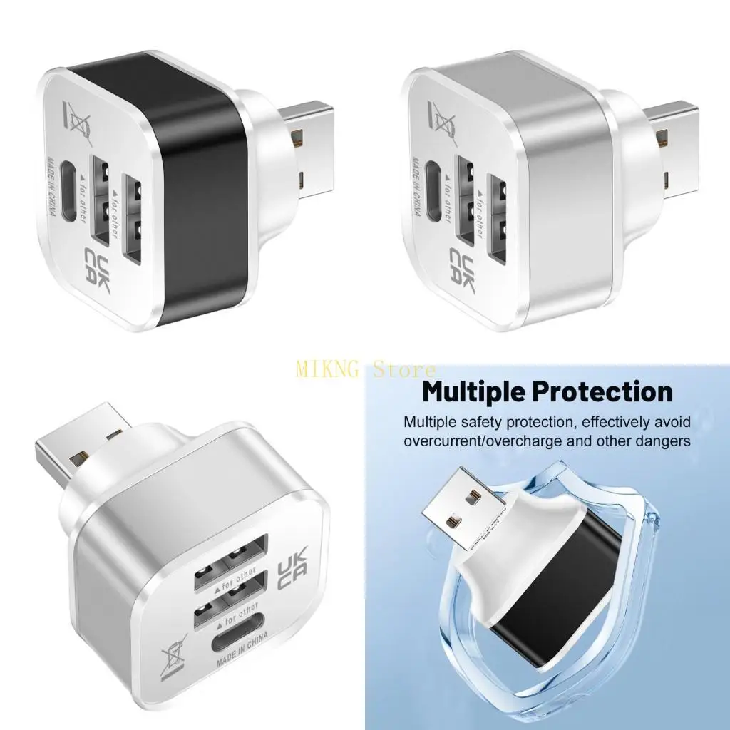 3 in 1 USB Slot USB Adapter Extender Auto Electronics Accessories best sale