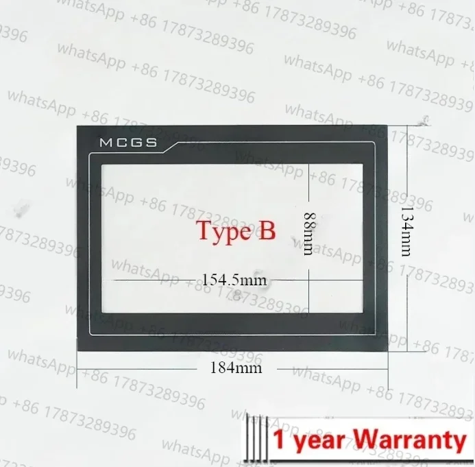 Touch Screen Panel Glass Digitizer for mcgsTpc TPC7062KT (TD) TPC7062TX TPC7062TI TPC7062TD ZB-226 ZB-226-V1 and Protective Film