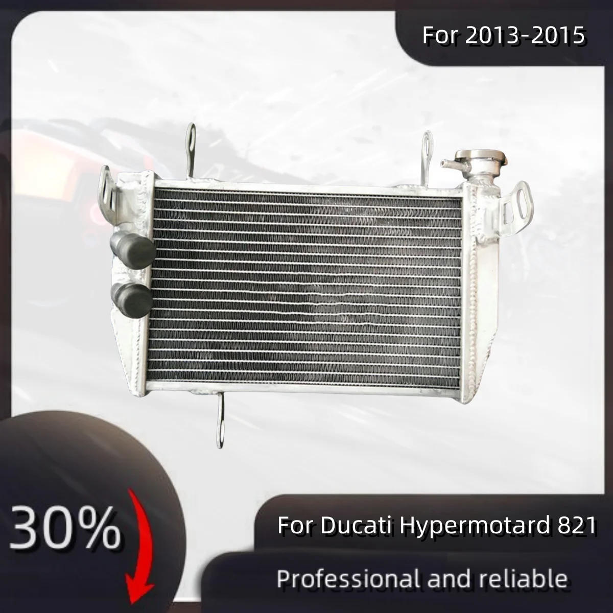 

For Ducati Hypermotard 821 2013-2015 Aluminum Radiator Cooler Cooling Coolant 2013 2014 2015