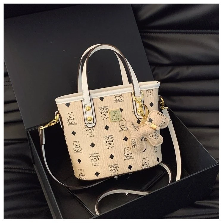 

2026 New Flower Print Bucket Bag, Adjustable Multi-way Shoulder Bag, Stylish Tote for Women Daily Use Bags for Women