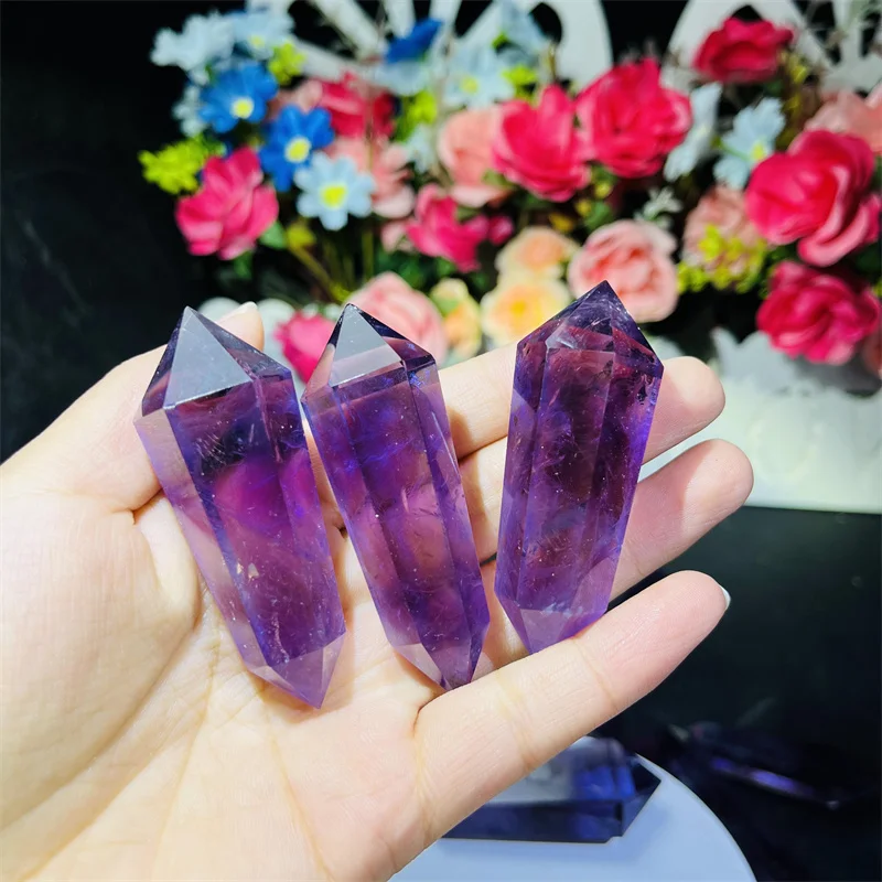 

Bulk High Quality Amethyst DT Natural Crystal Tower Amethyst Double Points for Healing