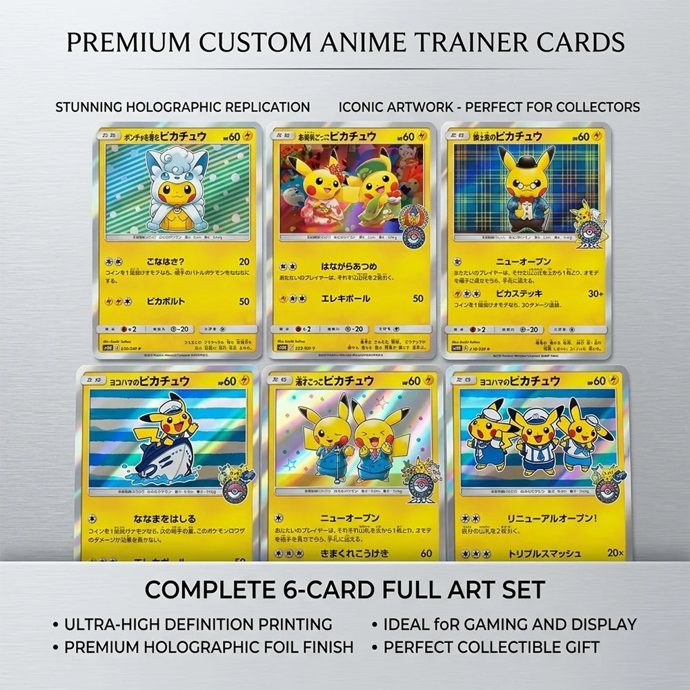 6 Stück 2017 Anime PTCG Sammelkarten DIY-Projekt PROMO A 037/SM-P Japanische TCG Folien-Reflektierende Farbblitzkarten Geschenke