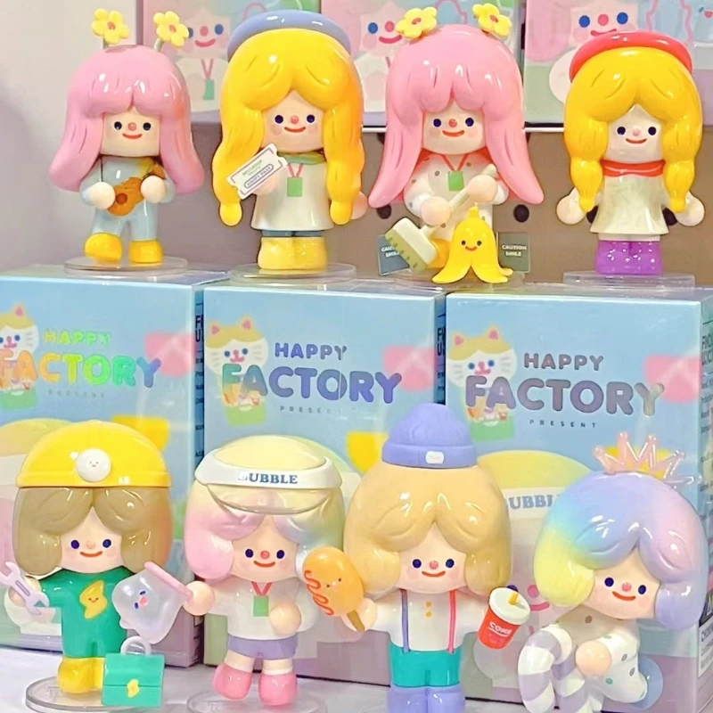 

Rico Happy Factory Series Guess Bag Toys Doll Mystery Box Confirm Style Desktop Ornaments Cute Anime Figure Surprises Gift