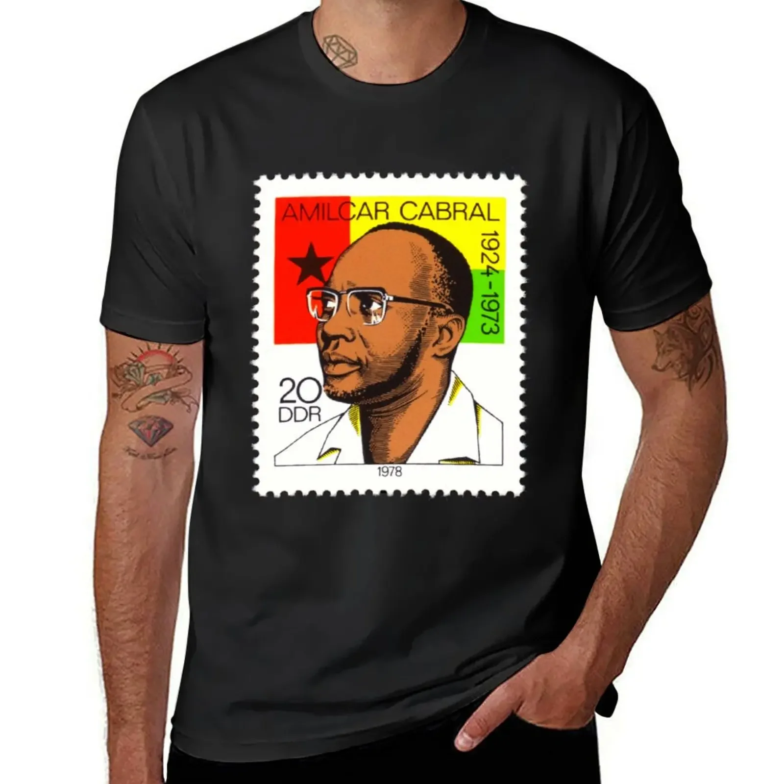 

Amílcar Cabral-3 DDR Stamp T-Shirt fashion shirts new edition customs design your own men tshirt