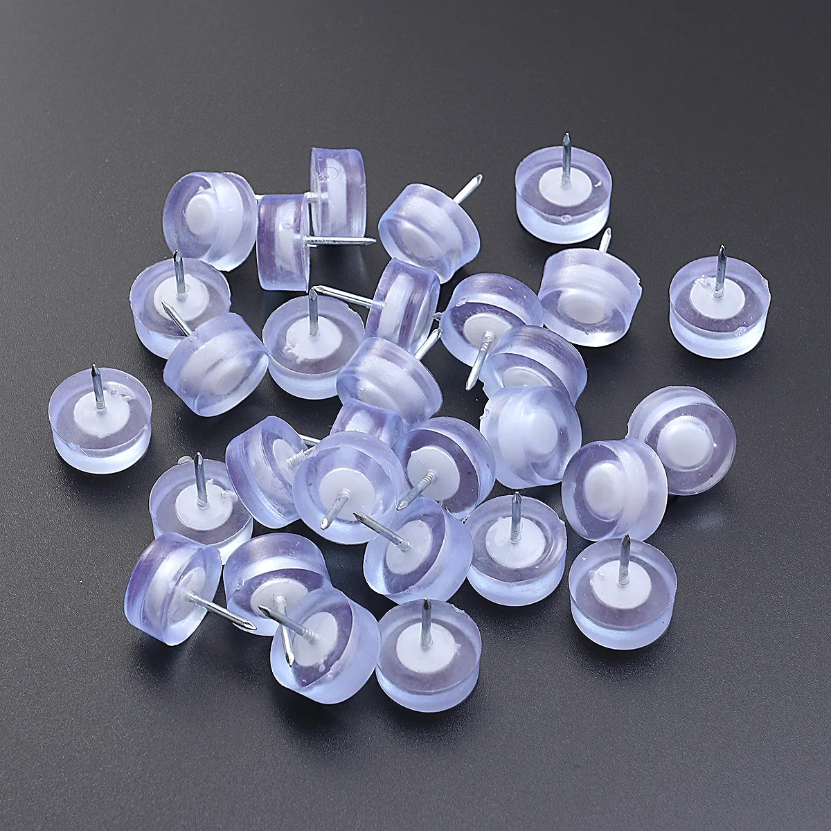 

30 pcs Furniture Decorative Sofa Nails Iron Plastic Durable Furniture Tacks Sofa Leg Pads Upholstery Tacks White