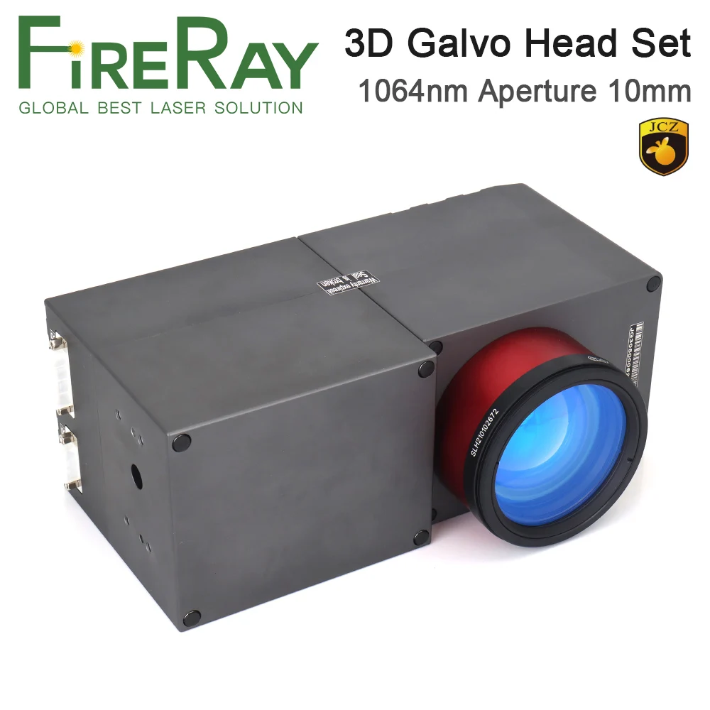 FireRay 1064nm Cost-Effective 3D Galvo Scanner Aperture 10mm 15VDC Galvo Head Set for 3D Fiber Laser Marking Machine