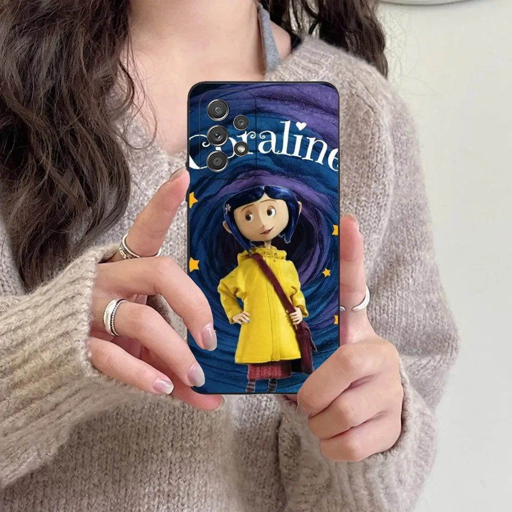 C-Coraline And The Magic Door Phone Case For Samsung S24,23,22,30,21,10,9,Ultra,Plus,Lite,FE,5G Black Soft Case