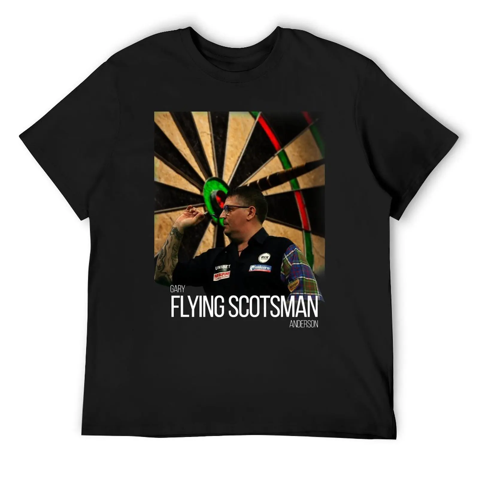 Gary The Flying Scotsman Anderson Darts T-Shirt cotton graphic tees blue archive mens tall t shirts