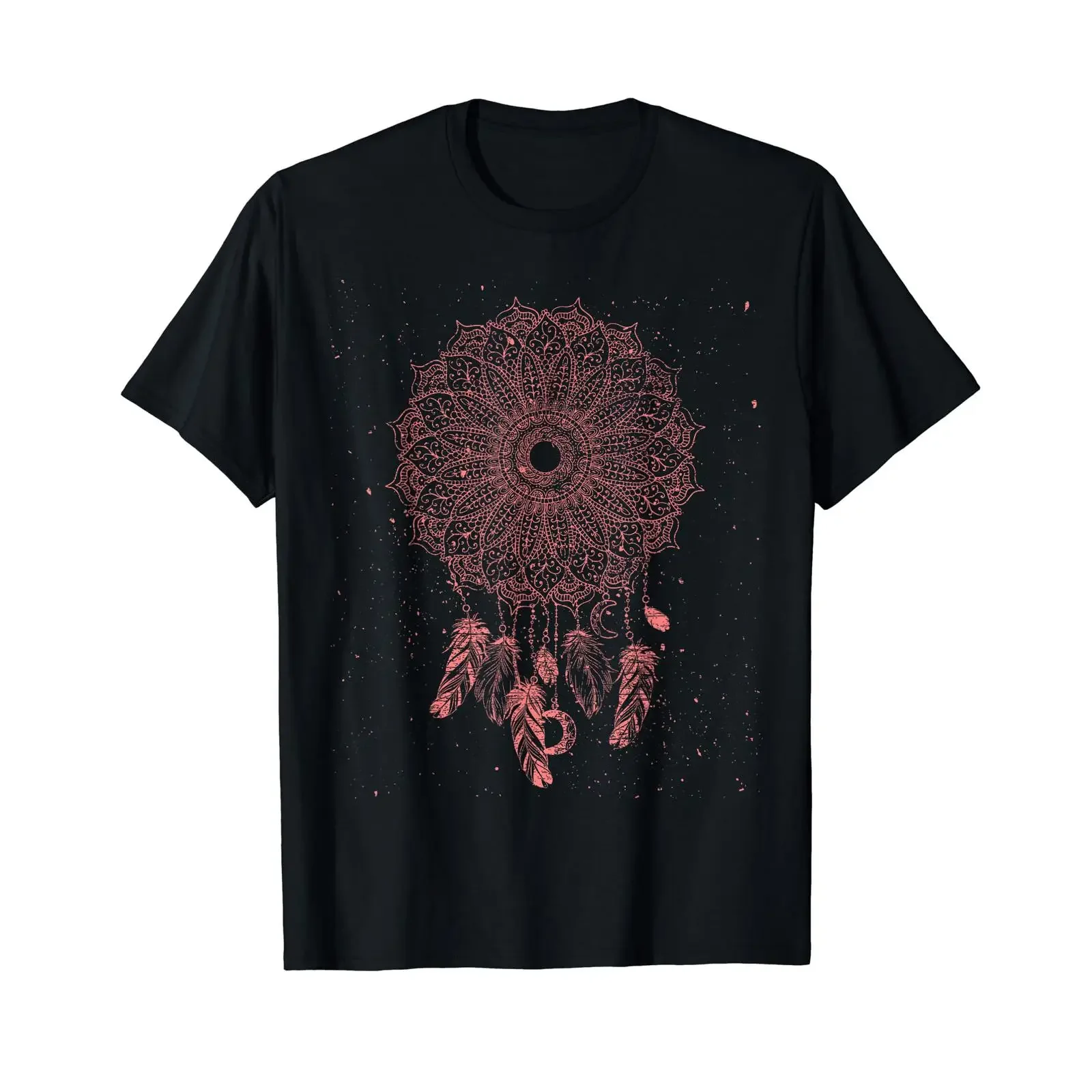 Traumfänger-Blumenkreis, heilige Geometrie, Kunst-Mandala, T-Shirt, Vintage, gewaschen, dehnbar, vielseitige Grafik, modisch