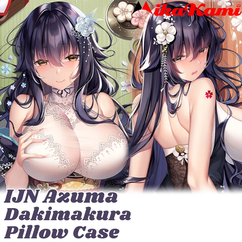 

IJN Azuma Dakimakura Game Azur Lane Pillowcase Hugging Full Body Sexy Pillow Case Cushion Cover Home Bedding Decor Otaku Gift