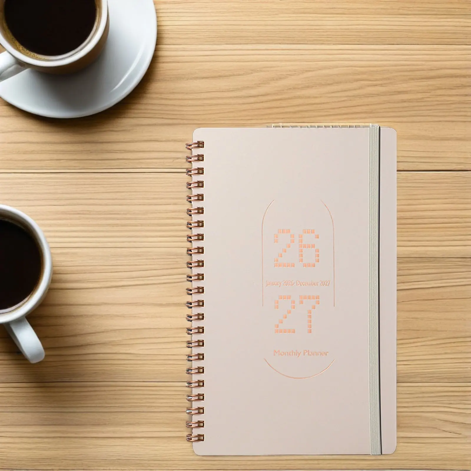 

Daily Task Planner 2026 2027 Hardcover PU Organizer Notebook for Work Study Academic Calendar Schedule Meeting Notes Habit