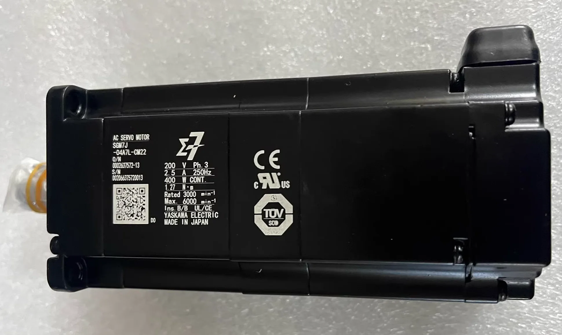 SGM7J-04A7L-CM22 Brand New Servo Motor SGM7J 04A7L CM22，Fast shipping