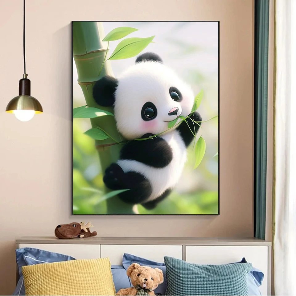 5D Diamond Painting New Collection Cute Panda Baby Mosaic Rhinestone DIY Embroidery Wall Artwork Cross Stitch Kits Home Decor