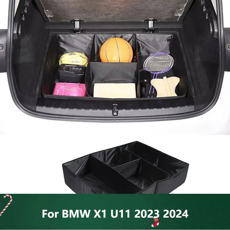 

Car Rear Trunk Bottom Storage Box Organizer Cargo Storage Case Accessories For BMW X1 U11 2023 2024