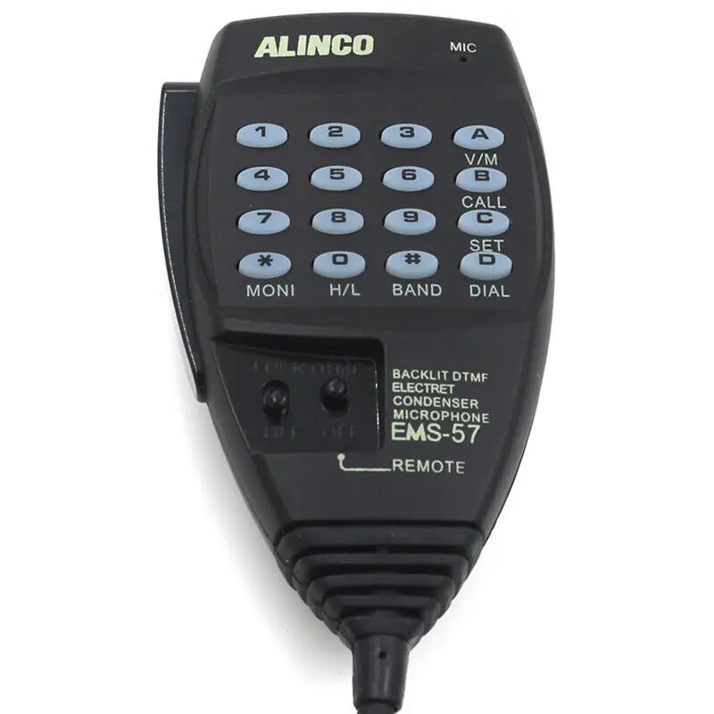 2 pçs novo microfone de alto-falante dtmf EMS-57 para rádio walkie talkie alinco dr135 dr235 dr425 dr635 dr435 dr06t