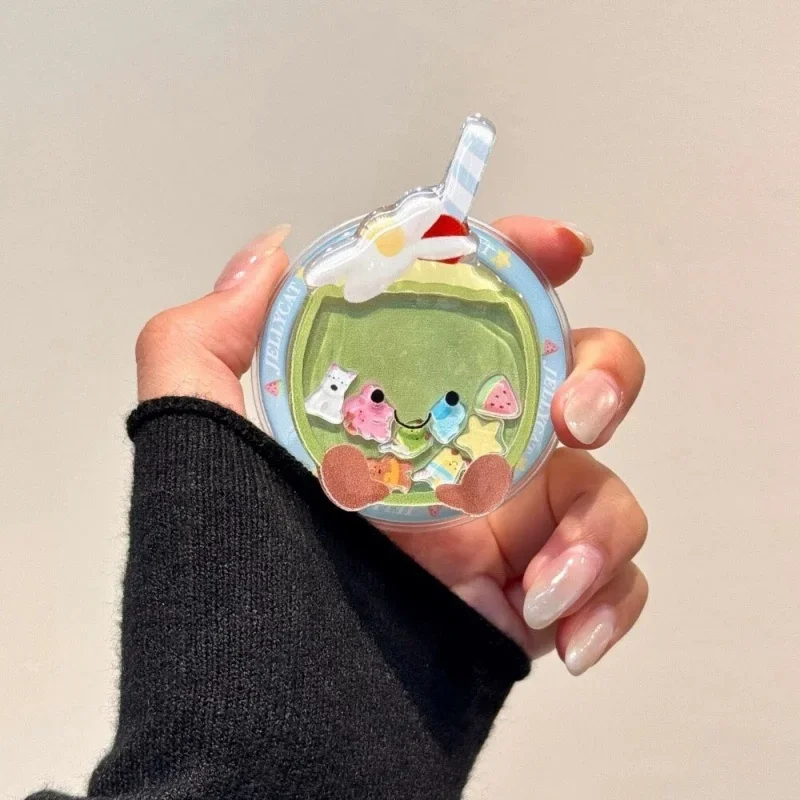 Adequado para suporte magnético do telefone bonito aperto titular areia movediça shake iphone aperto acessório de coco