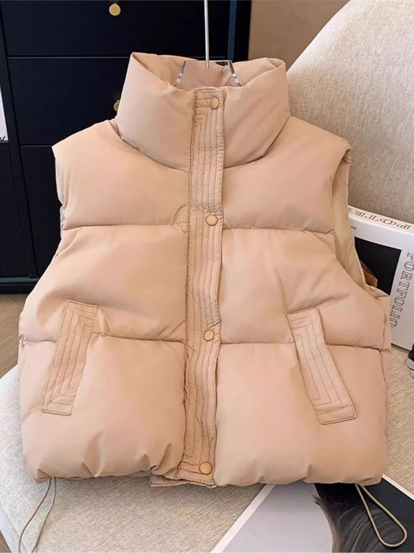 

Женская утепленная хлопковая жилетка-куртка для полных женщин, осенне-зимняя, больших размеров, теплая, модная верхняя одежда