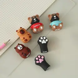 Bonito capivara apontador de lápis único buraco anime capivara cortador de lápis dos desenhos animados kawaii lápis ferramentas de corte material escolar