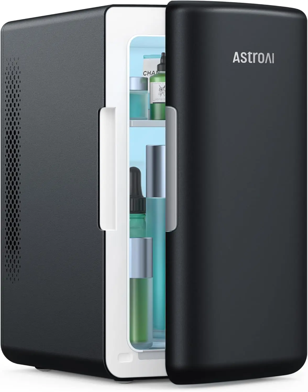 

Mini Fridge 6L, Portable Thermoelectric Cooler & Warmer for Cosmetics, 110V AC/12V DC, Tiny Fridge for Bedroom (Dark Grey)