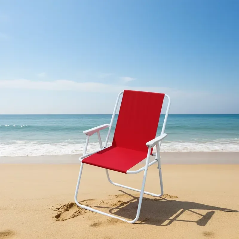 for Portable Comfortable Outdoor Reclining Camping Chair with Armrests Breathable Lightweight