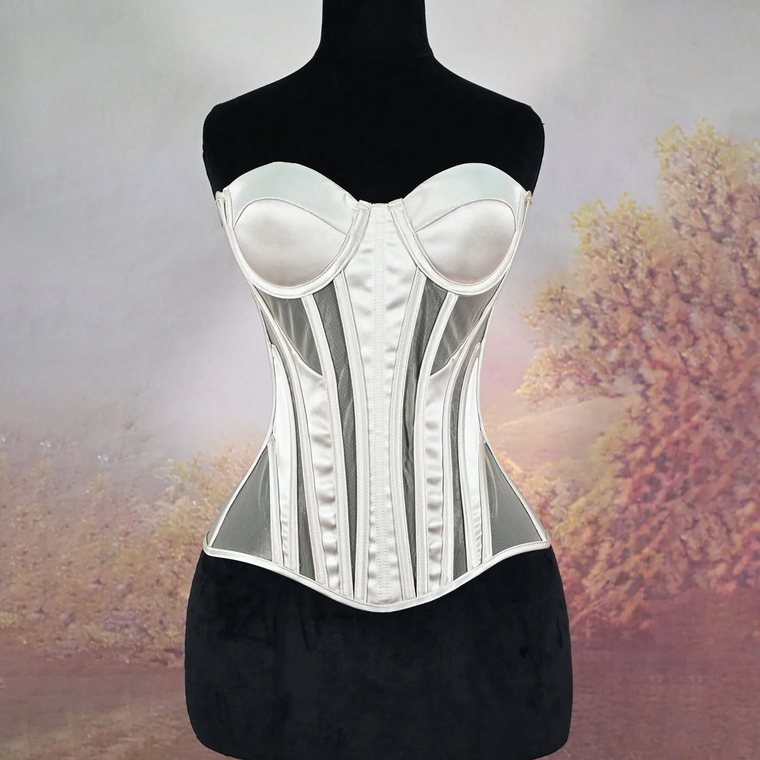 

Women's Retro Style Sexy Paneled Corset Shapewear Bustier Tight-Fitted Bodysuit Daily Outer Wear