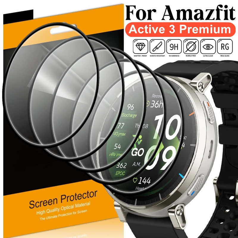 1/5Pcs For Amazfit Active 3 Premium 3D Curved Screen Protector Soft Anti-Scratch PMMA Protective Film for Watch Active3Premium