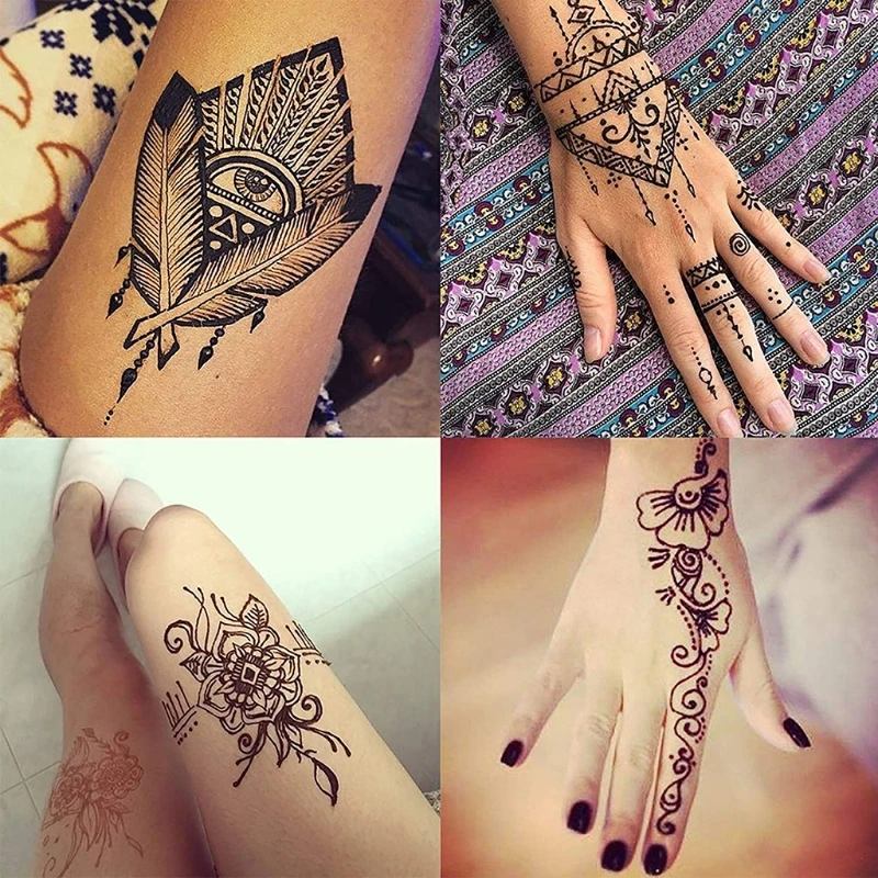 Jagua Gel Temporary Tattoo Kit for Women Men Kids Tattoo Supplies Freehand Full Kit 3 Colors Ins 5 Bottles Unisex Drop Shipping