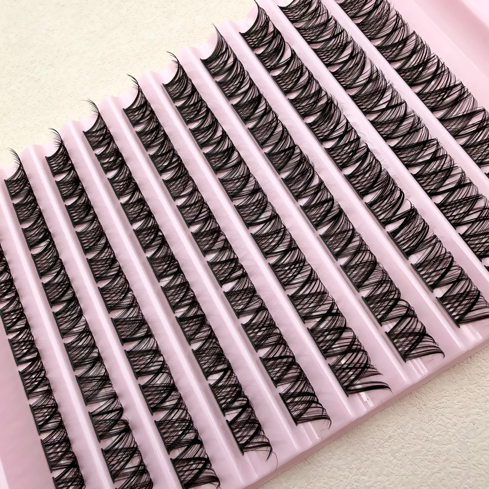 Clusters de cils 110 pièces cils en grappe Extensions de cils individuels aspect naturel cils D Curl moelleux cils en grappe bricolage cils