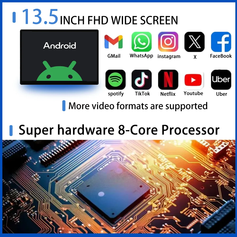 2026 Car Headrest Monitor 13.5