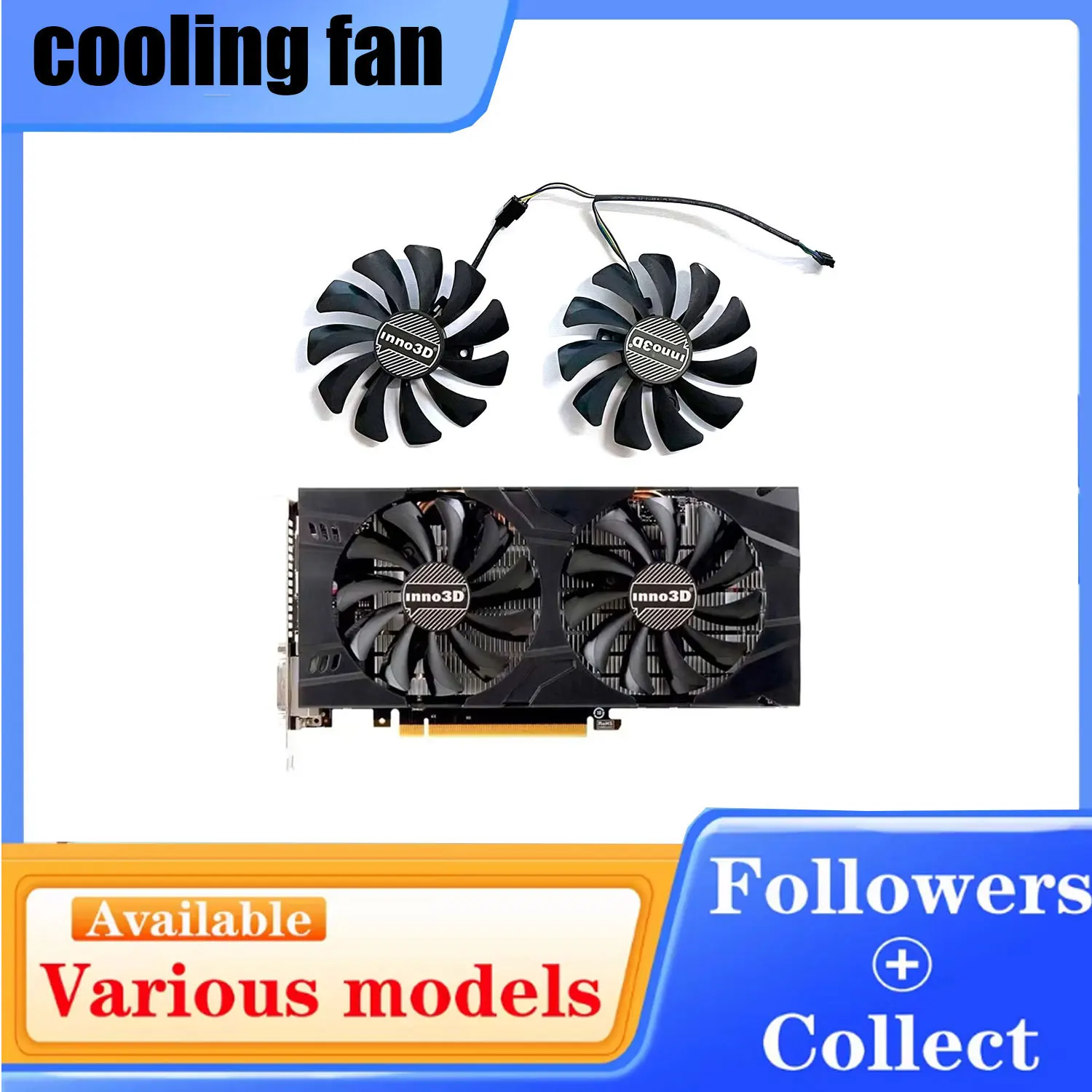 Cooling Fan 4PIN 85MM HA9010H12F-Z GPU Fan Suitable for MSI GTX 1060 OC 6G GTX 960 P106-100 P106 GTX1060 GTX960 INNO3D GTX 1060
