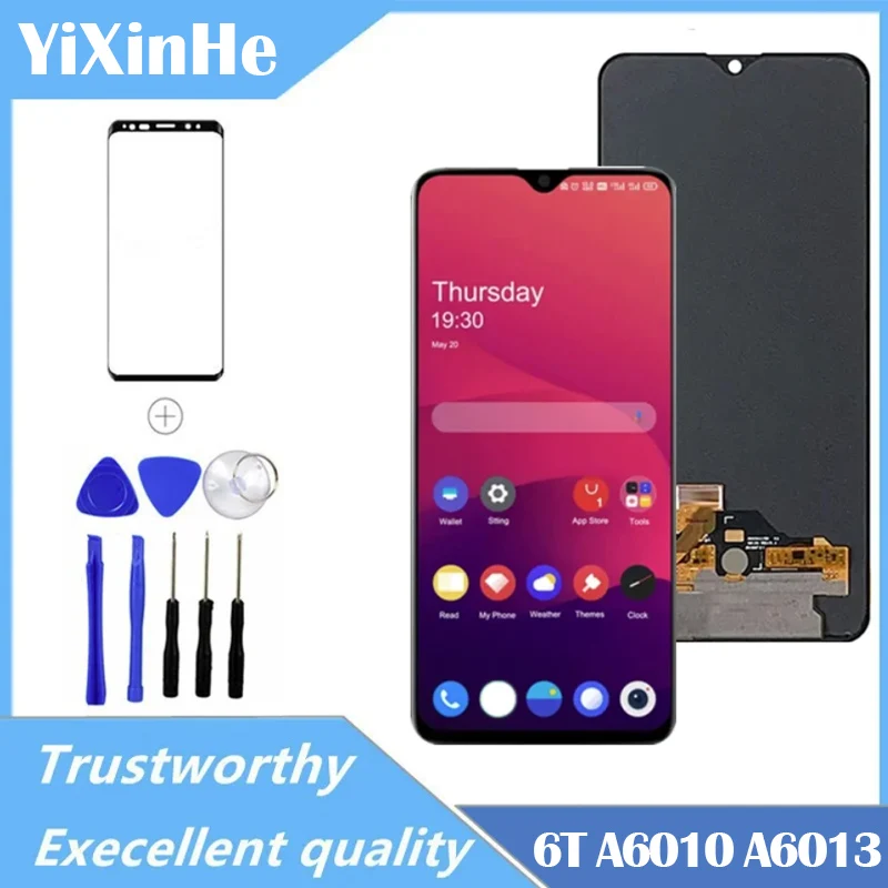 

6.41 inches For OnePlus 6T A6010 LCD Display Touch Screen Digitizer Assembly Replacement For One Plus 6T A6010 with Fringerprint