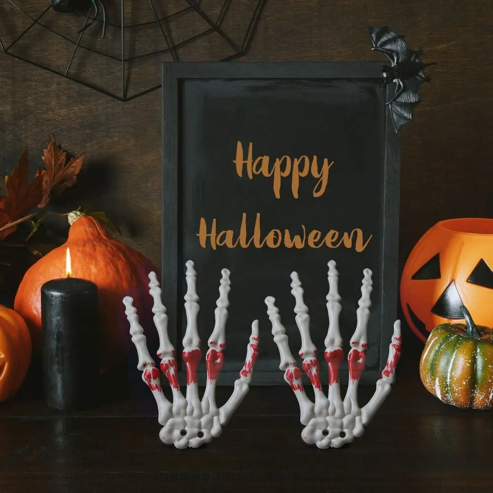 

Realistic Halloween Skeleton Hands Plastic Waterproof Fake Skeleton Hands Scary Spirit Claw Halloween Themed Party