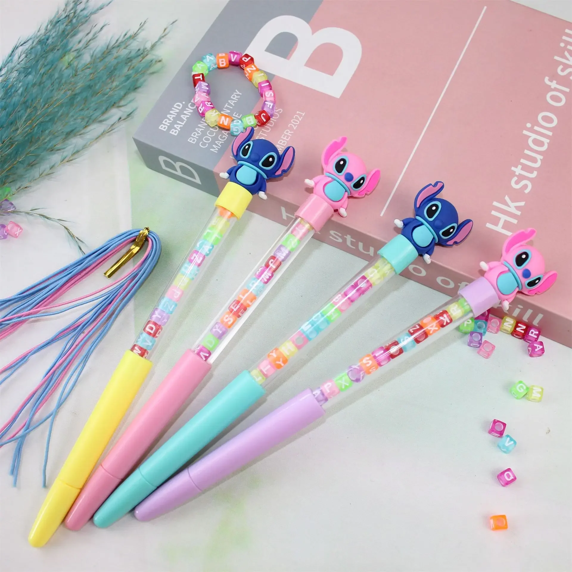 Disney Anime Figure Stitch Gel Pen Creative Kawaii Student Incentive Supplies Writing Tools School Supplies Christmas Gift