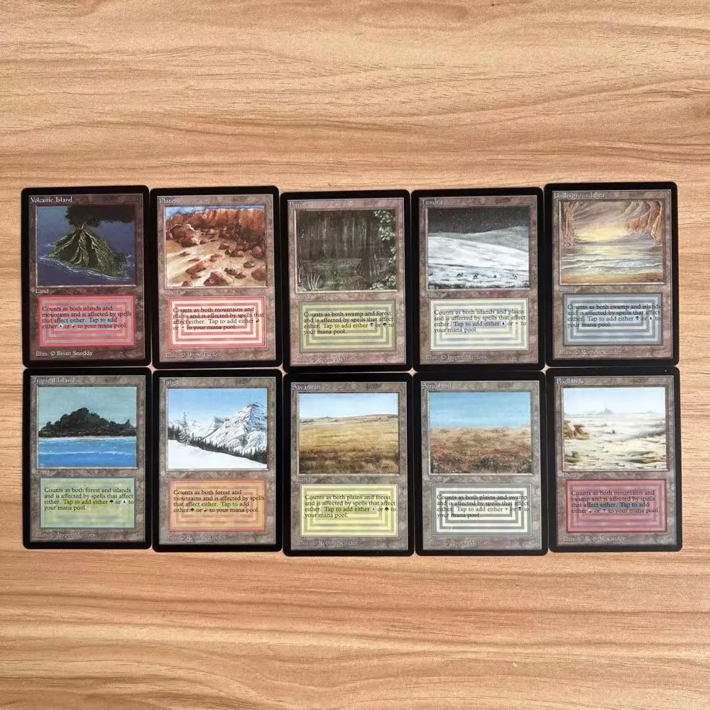 54 szt. Czarne Karty Magic The Gathering z Podwójnym Efektem P9 Dual Land Fetch Land Shock Lands - Karty Proxy
