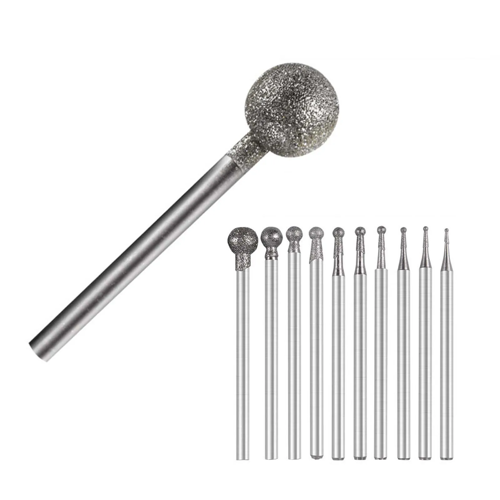 Round Ball Grinding Needle Tool for Jewelry Engraving Carving Jade Wood Craft Rotary Machine Accessories