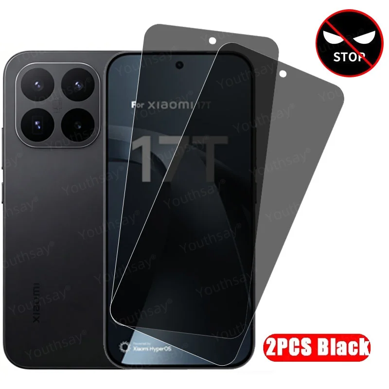 Für Xiaomi 17T Sichtschutz-Displayschutzfolie Gehärtetes Glas Anti-Spy-Glas Mi 17T Schutzfolie Anti-Blickschutz-Film Xiaomi 17T Pro