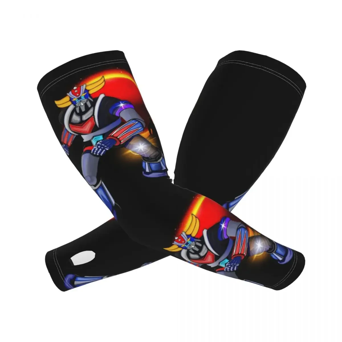 Goldorak Grendizer Arm Sleeves Warmer Men Women Anime UFO Robot Goldrake UV Sun Protection Tattoo Cover Up Sports Cycling