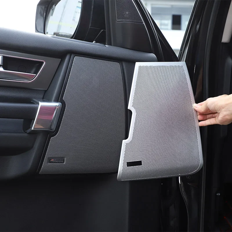 For Land Rover Discovery 4 LR4 2010-2016 Stainless steel Car Door Stereo Speaker Cover Sticker Trim horn Audio Car Accessories