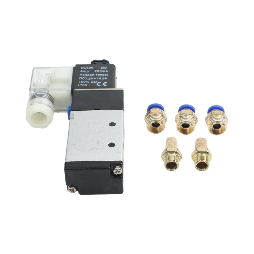 Replace Parts Solenoid Valve Pneumatic 2 Position 0-116 PSI Kits DC 12V BSPT 4V210-08 2018 New Hot Useful  Replace