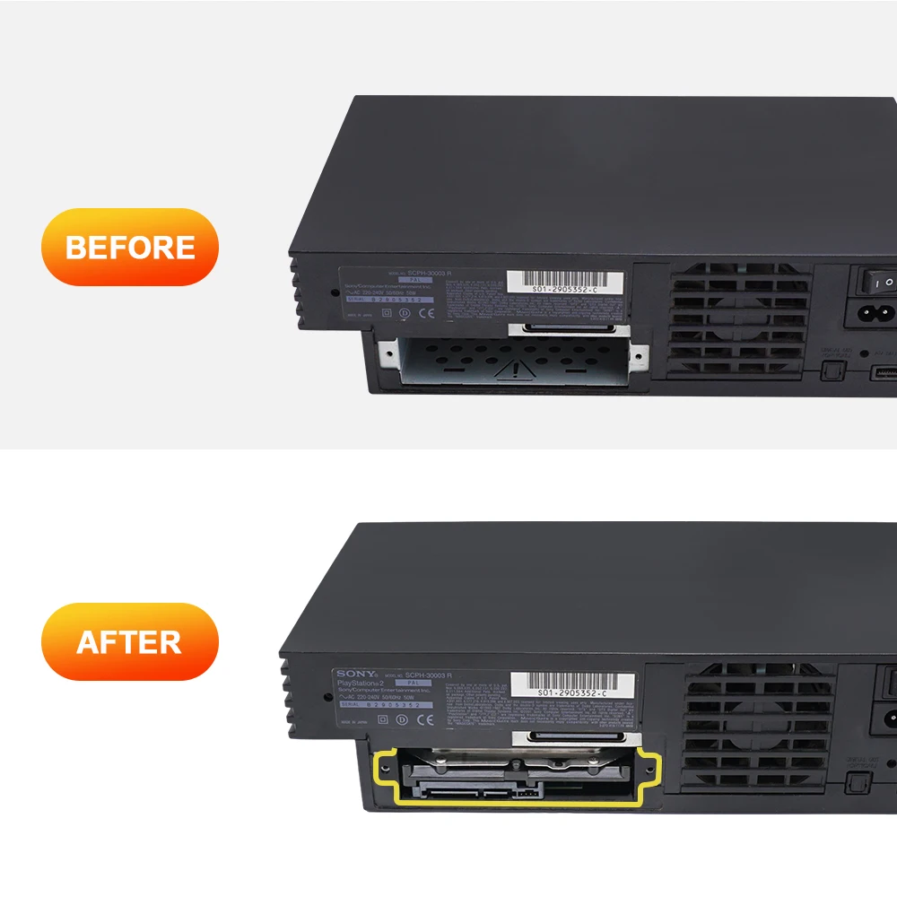 Soporte de disco duro de 3,5 pulgadas para PS2, adaptador de red SATA, soporte impreso en 3D, soporte HDD, soporte SSD para consola de juegos Fat PS2