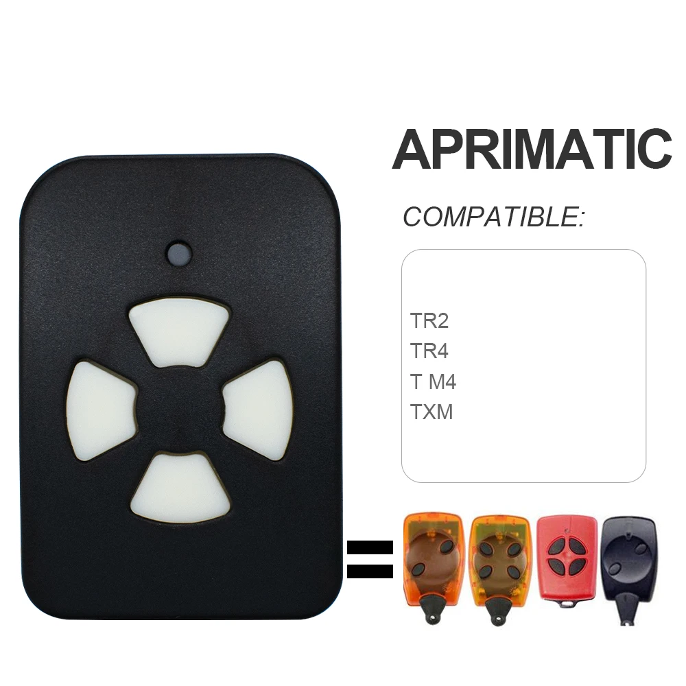

Clone APRIMATIC TR4 TM4 TXM Garage Gate Key Fob Remote Control Copy 433.92MHz Rolling Code Door Controller