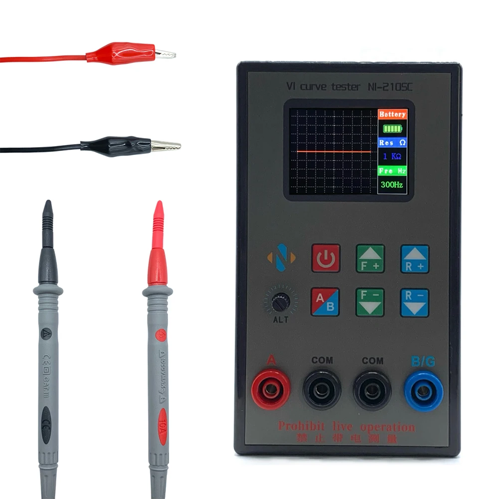 Dual Channel VI Curve Tester 18 Gear Frequency Adjustable Circuit Board VI Curve Tester with 2.0inch Screen ASA Tester 3000mAh