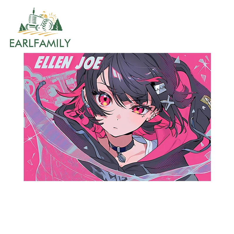 

EARLFAMILY Zenless Zone Zero Ellen Joe модные автомобильные наклейки нежные индивидуальные наклейки для квадроциклов водонепроницаемые гоночные аксессуары