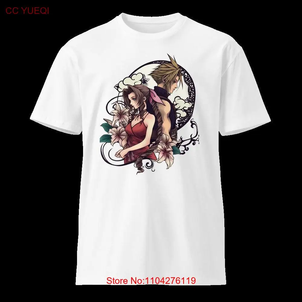 Cloud Strife and Aerith T Shirt Final Fantasy Inspired Art long or short sleeves