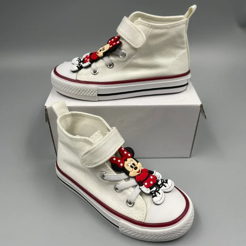 Disney Children\'s Shoes Fashion Mickey Mouse Student Shoes Girls Boys Anti-slip Outdoor Shoes Canvas Shoes Kids Sport Shoes