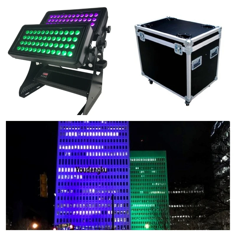 1 piece with flightcase Waterproof Stage Light Outdoor Lighting Wall Washer Wash Uplight 96x10w rgbw Led City Color IP65 light