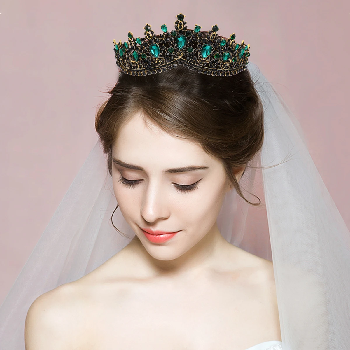 

Bridal Crown Hair Accessories Wedding Jewelry Pageant Tiara Rhinestone Headb Birthday Crown Lightweight Comfortable Durable