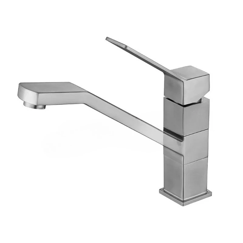 

304 Stainless Steel Kitchen Hot and Cold Faucet Square Ceramic Valve Core