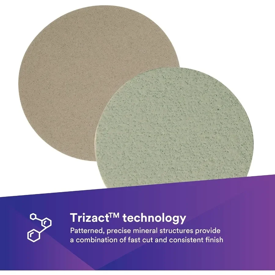 แผ่นขัด 3M Trizact Hookit Foam Backing Abrasive Disc 30802 สำหรับซ่อมรอยชน ขัดรอยขีดข่วน ผสมสีแผง ขนาด 6 นิ้ว เกรด 3000 และ 8000 จำนวน 10 ชิ้น