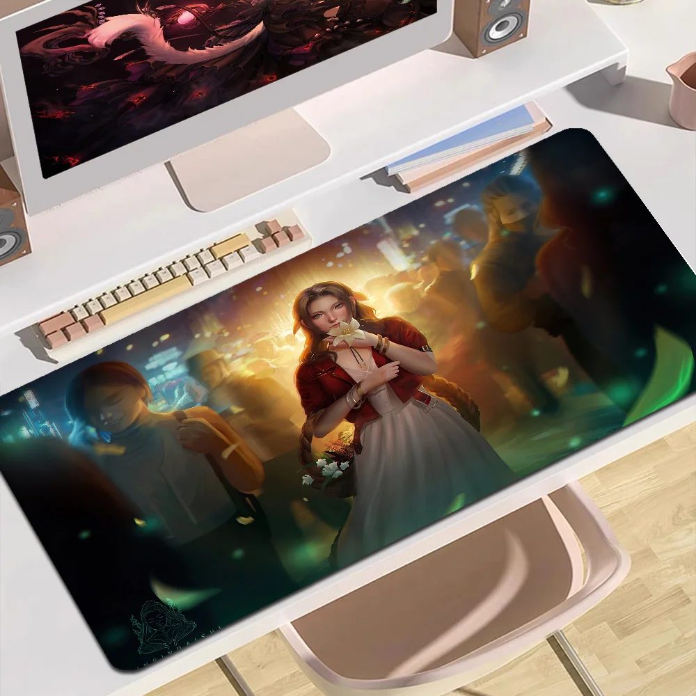 Final Fantasy Animation Office Computer Desk Mat Table Keyboard Big Mouse Pad Laptop Cushion Non-slip For PC Mouse Carpet
